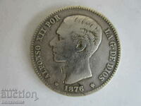 ❗❗❗❗Spain, 1 peseta 1876, rare silver coin❗❗❗❗