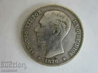 ❗❗❗❗Spain, 1 peseta 1876, rare silver coin❗❗❗❗