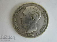 ❗❗❗❗Spain, 1 peseta 1876, rare silver coin❗❗❗❗