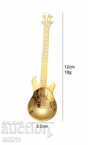 Auction Metal spoon Guitar for coffee, tea Auction Metal spoon Guitar for coffee, tea