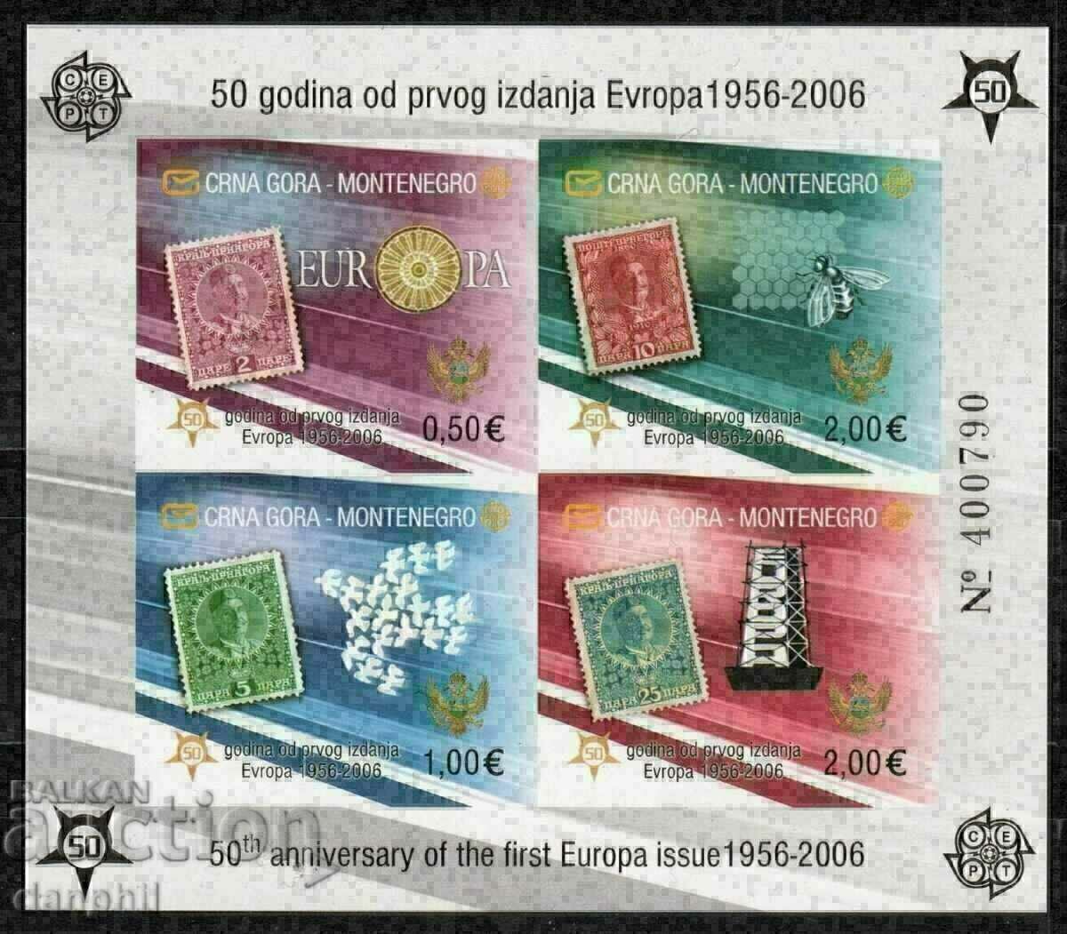 Muntenegru, 2006 Europa CEPT (**) Bloc, curat, neperforat