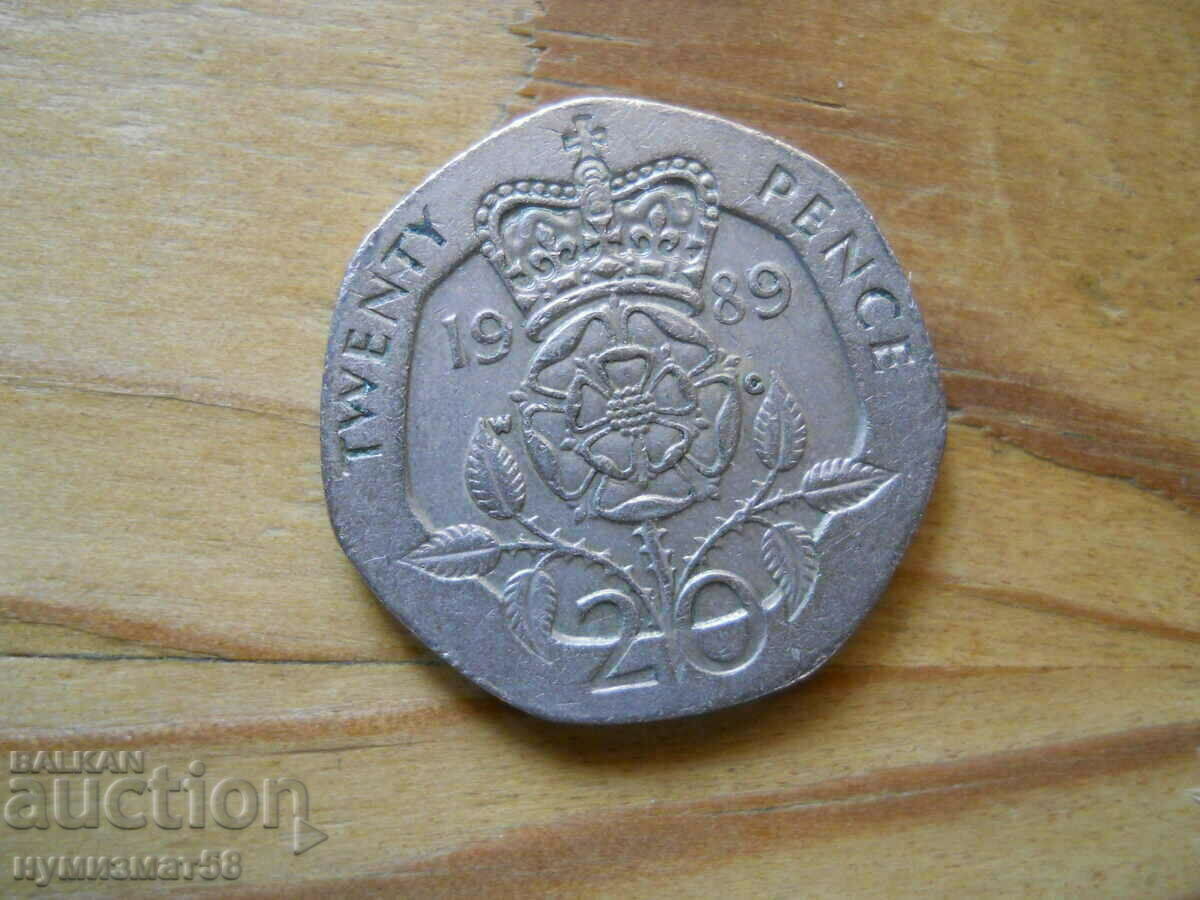 20 pence 1989 - Marea Britanie