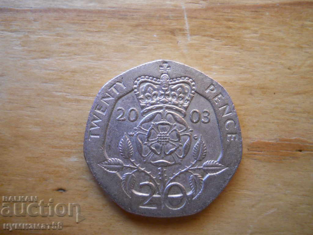 20 pence 2003 - Marea Britanie