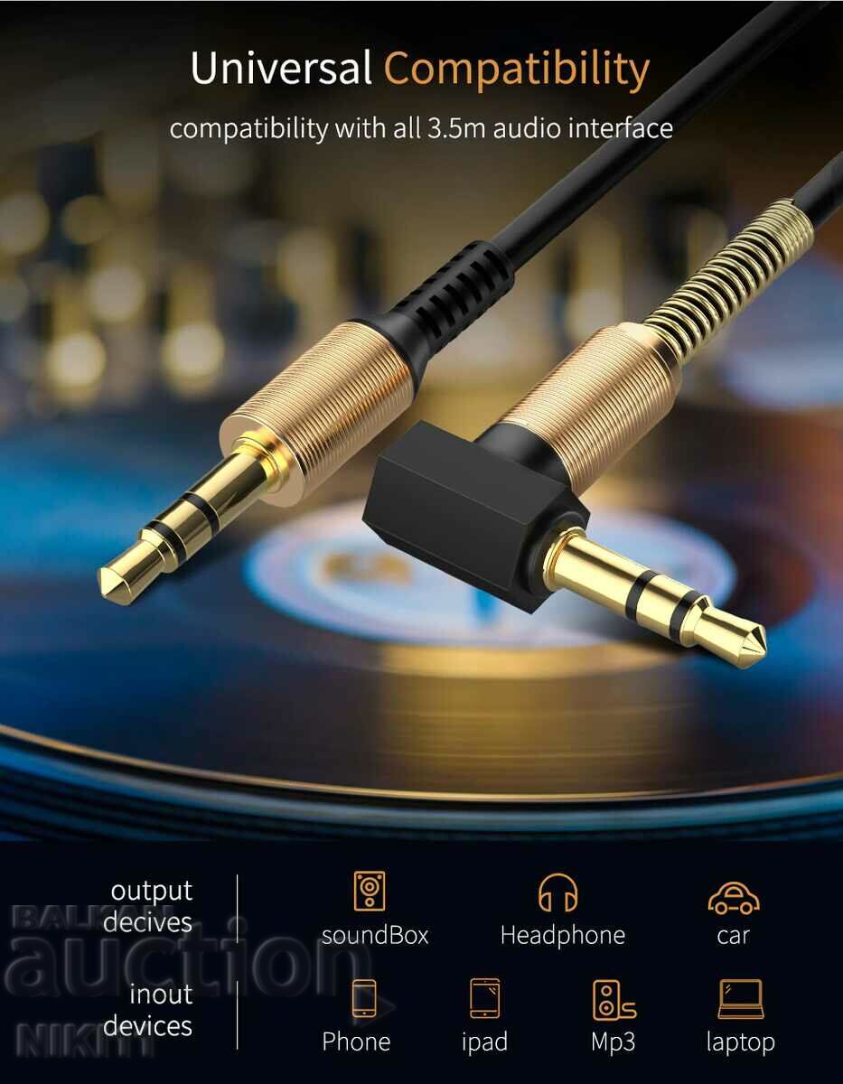 Auction Audio cable Aux 3.5 to 3.5 with spring, spiral Auction Audio cable Aux 3.5 to 3.5 with spring, spiral