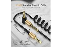 Cablu audio Aux 3.5 la 3.5 cu arc, spiralat