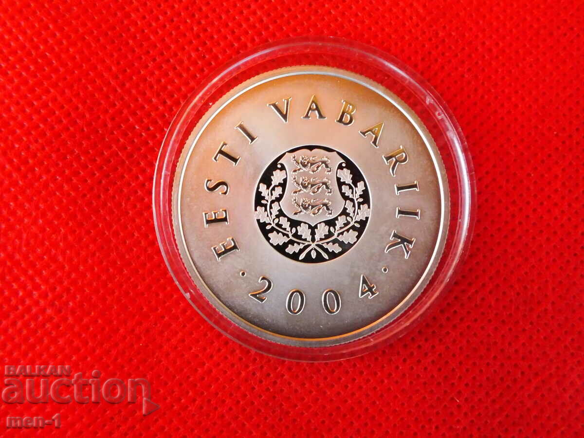 ESTONIA Silver Coin 10 Krona 2004 FLAG with price 190.00 BGN | € 97.15 ESTONIA Silver Coin 10 Krona 2004 FLAG with price 190.00 BGN | € 97.15
