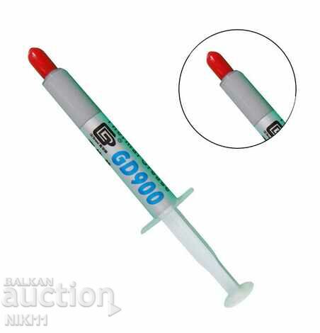 Thermal paste GD900 thermal grease 3 g in a syringe with price 6.00 BGN | € 3.07 Thermal paste GD900 thermal grease 3 g in a syringe with price 6.00 BGN | € 3.07