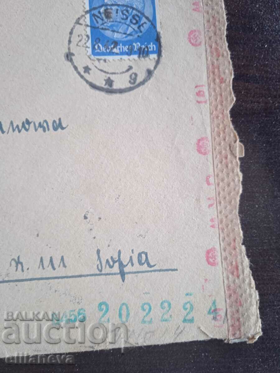 Auction mail envelope with Hitler stamps 1939 Auction mail envelope with Hitler stamps 1939