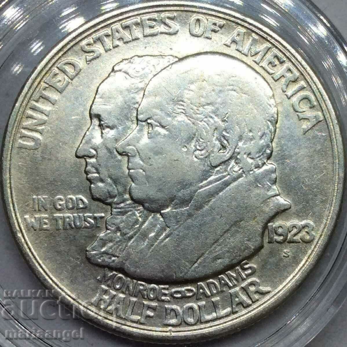 1/2 долар  USA 1923 САЩ   сребро капсула