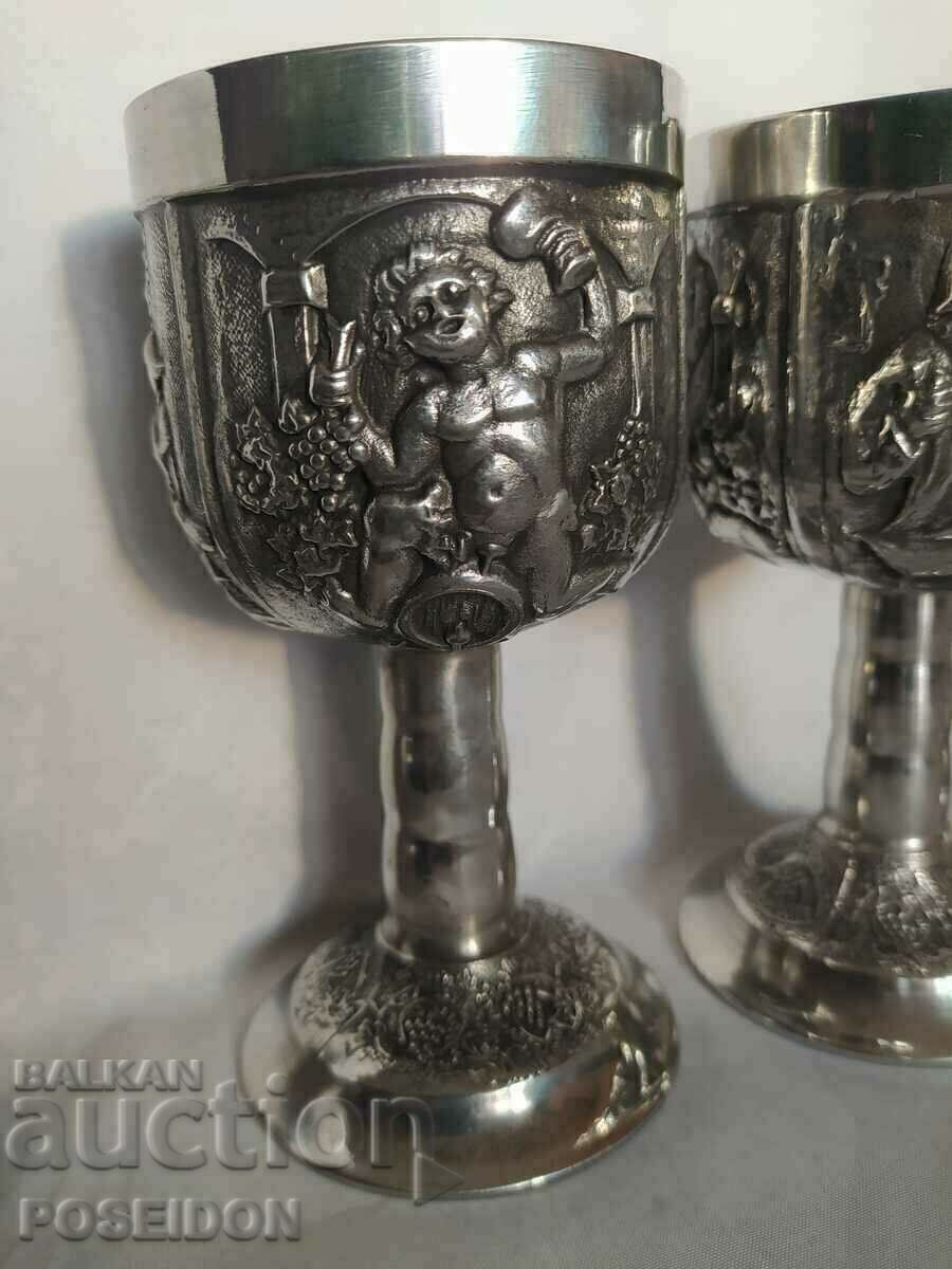 Four wine glasses with price 750.00 BGN | € 383.47