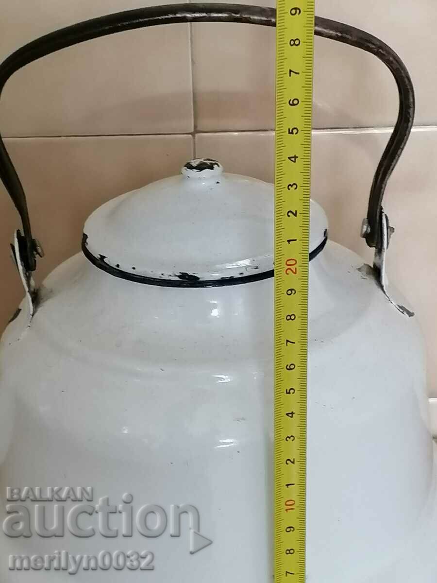 Enameled teapot from sotsa, dish with enamel USSR with price 43.00 BGN | € 21.99