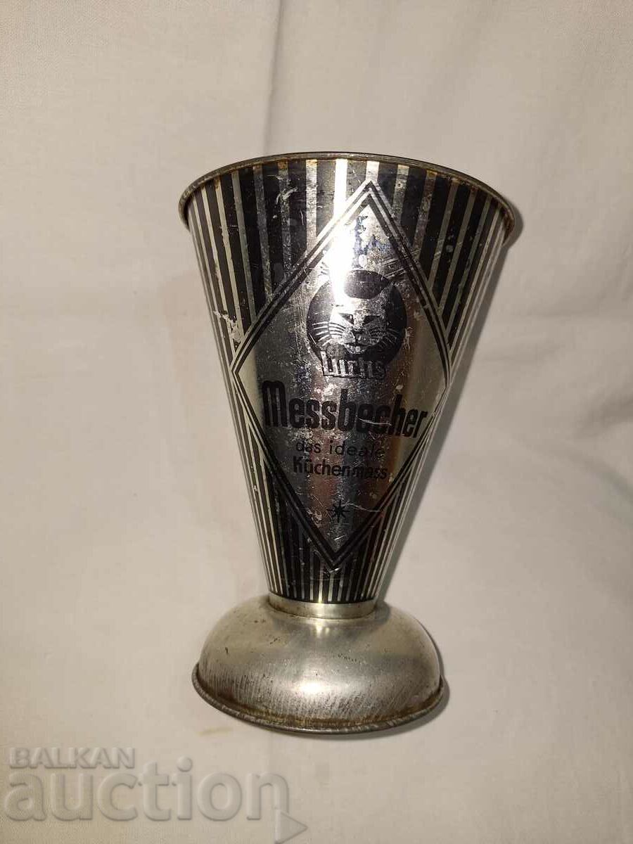 Vintage metal measuring cup--Luchs Messbecher