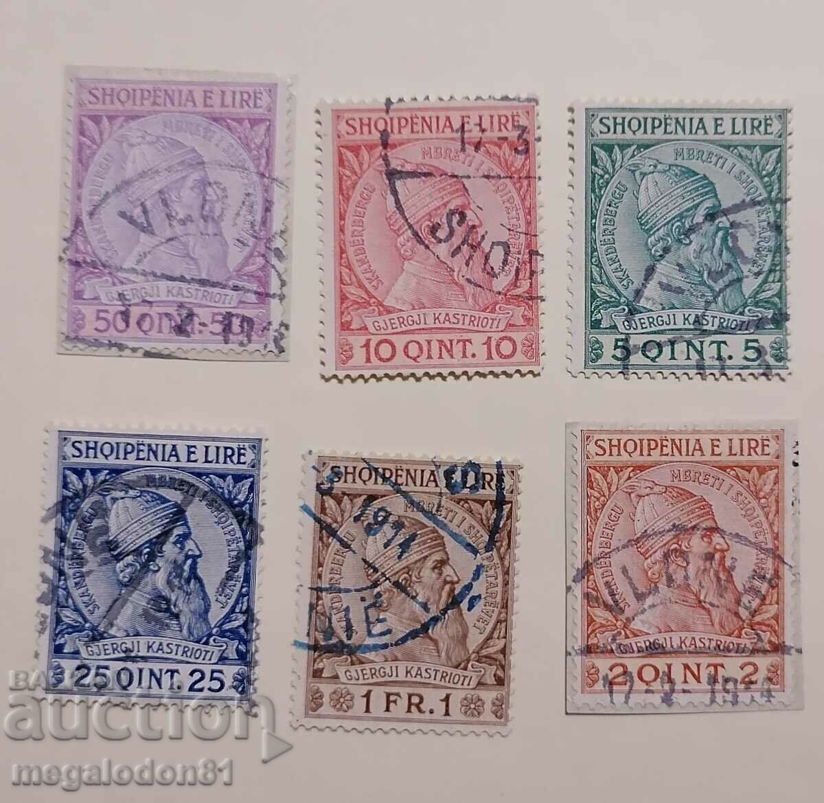 Албания - Георгиу Кастриоти(Скендербег, 1913г., клеймо) Албания - Георгиу Кастриоти(Скендербег, 1913г., клеймо)