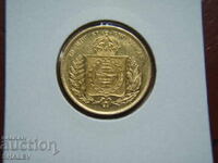 10000 Reis 1884 Brazil - XF/AU (gold)