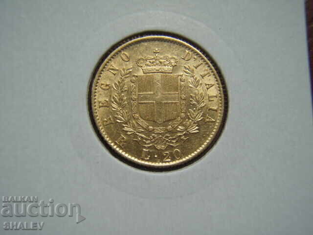 Licitație 20 Lire 1876 R Italia (20 liri Italiya) - AU (aur) Licitație 20 Lire 1876 R Italia (20 liri Italiya) - AU (aur)