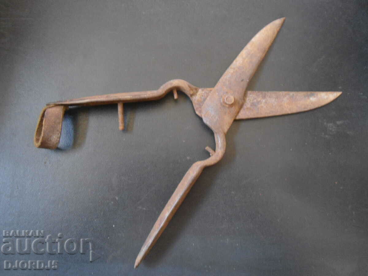 Old forged scissors, marking with price 5.00 BGN | € 2.56