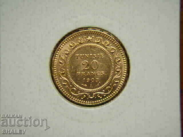 20 Francs 1903 Tunisia /2 - AU/Unc (gold)