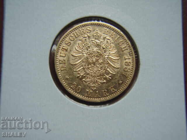 20 Μάρκα 1887 Πρωσία (Γερμανία) Πρωσία - AU (χρυσός)