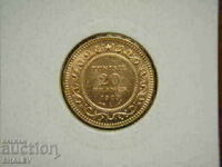 20 Francs 1903 Tunisia (20 франка Тунис) /2 - AU/Unc (злато)