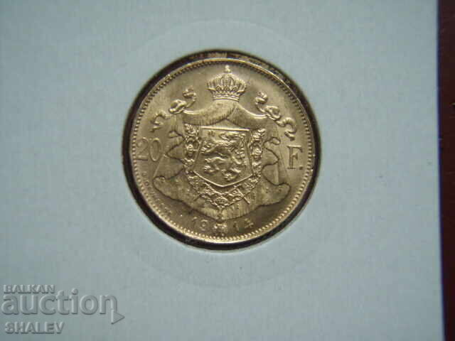 Licitație 20 franci 1914 Belgia (20 franci Belgia) /3/ - AU (aur) Licitație 20 franci 1914 Belgia (20 franci Belgia) /3/ - AU (aur)