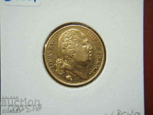 20 franci 1822 A Franța (20 franci Franța) - AU (aur) - 6