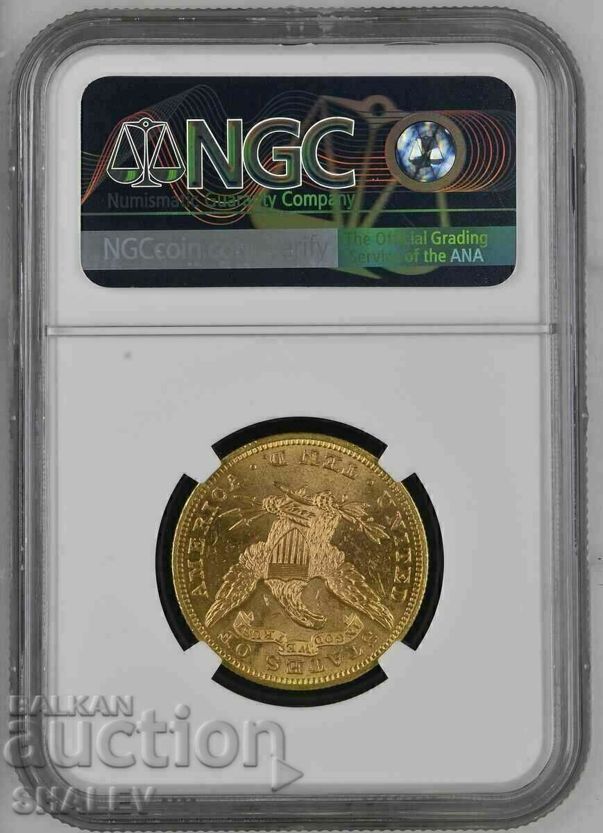 10 dolari 1899 Statele Unite ale Americii (SUA) - MS62 (aur) cu preț 3949.89 BGN | € 2019.55 10 dolari 1899 Statele Unite ale Americii (SUA) - MS62 (aur) cu preț 3949.89 BGN | € 2019.55