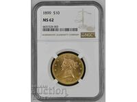 10 Dollars 1899 United States of America (САЩ)- MS62 (злато)