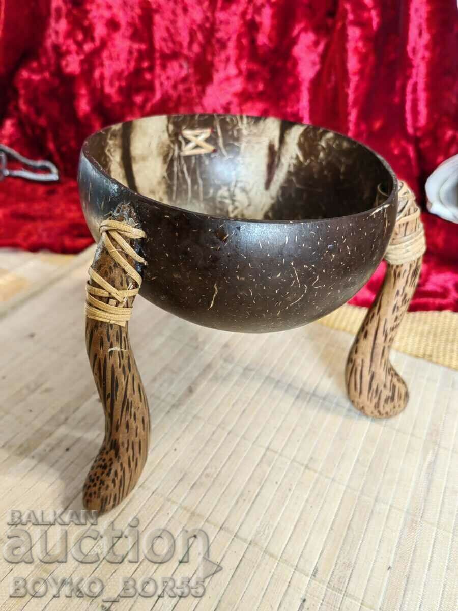 Natural Bowl for Nuts and Other Coconut Treats