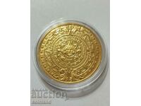 Placa cu medalie pentru monede placata cu aur - REPLICA