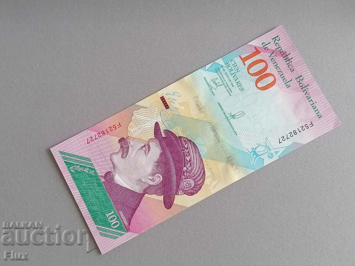 Τραπεζογραμμάτιο - Βενεζουέλα - 100 Bolivar UNC | 2018