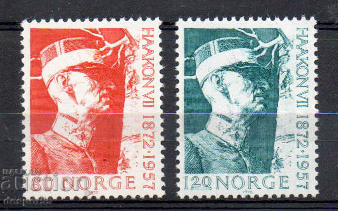 1972. Norway. The 100th anniversary of the birth of Haakon VII.