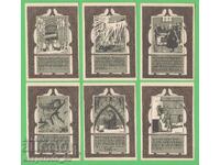 (¯`'•.¸NOTGELD (πόλη. Recklinghausen) 1921 UNC -6 τεμ. τραπεζογραμμάτια