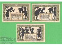 (¯`'•.¸NOTGELD (гр. Rehburg) 1921 UNC -3 бр.банкноти¸.•'´¯)