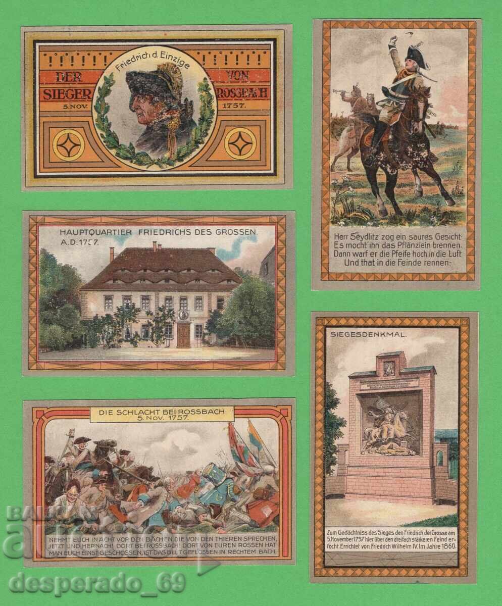 (¯`'•.¸NOTGELD (orașul Rossbach) UNC -5 buc. bancnote¸.•'´¯) (¯`'•.¸NOTGELD (orașul Rossbach) UNC -5 buc. bancnote¸.•'´¯)