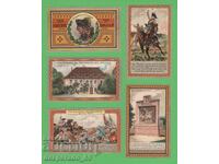 (¯`'•.¸NOTGELD (orașul Rossbach) UNC -5 buc. bancnote¸.•'´¯)