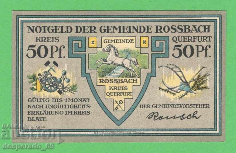 (¯`'•.¸NOTGELD (city Rossbach) UNC -50 pfennig¸.•'´¯) with price 2.80 BGN | € 1.43 (¯`'•.¸NOTGELD (city Rossbach) UNC -50 pfennig¸.•'´¯) with price 2.80 BGN | € 1.43