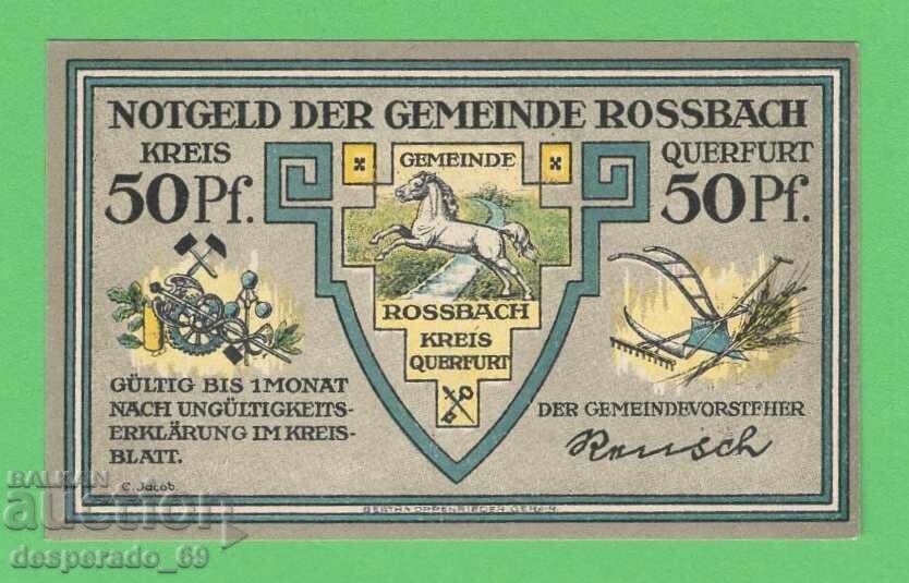 (¯`'•.¸NOTGELD (city Rossbach) UNC -50 pfennig¸.•'´¯) with price 2.80 BGN | € 1.43 (¯`'•.¸NOTGELD (city Rossbach) UNC -50 pfennig¸.•'´¯) with price 2.80 BGN | € 1.43