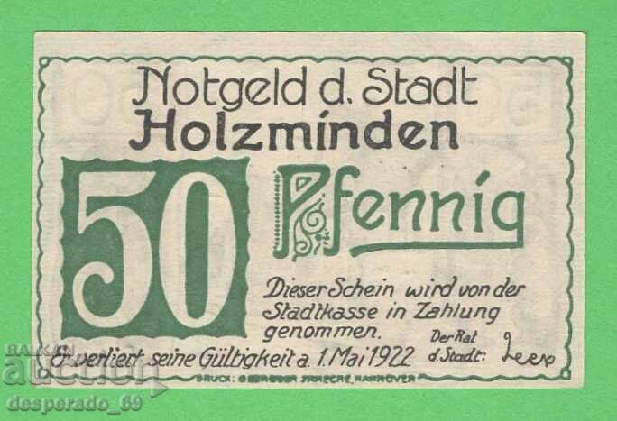 (¯`'•.¸NOTGELD (city Holzminden) 1922 UNC -50 pfennig¸.•'´¯) with price 2.00 BGN | € 1.02 (¯`'•.¸NOTGELD (city Holzminden) 1922 UNC -50 pfennig¸.•'´¯) with price 2.00 BGN | € 1.02