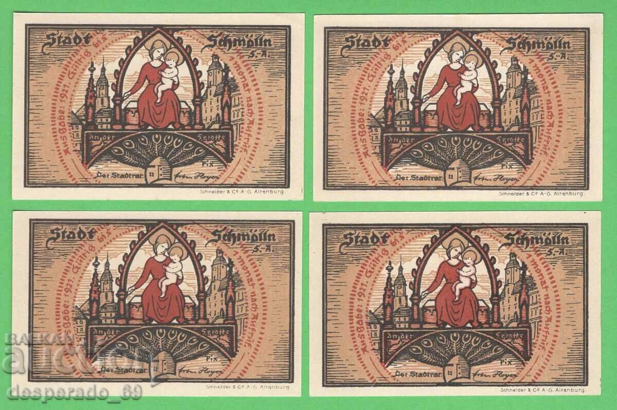 (¯`'•.¸NOTGELD (city. Schmölln) 1921 UNC -4 pcs. banknotes¸.•'´¯) with price 11.20 BGN | € 5.73 (¯`'•.¸NOTGELD (city. Schmölln) 1921 UNC -4 pcs. banknotes¸.•'´¯) with price 11.20 BGN | € 5.73