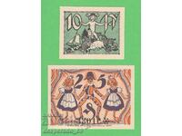 (¯`'•.¸NOTGELD (orașul Sonneberg) 1921 UNC -2 buc. bancnote •'´¯)