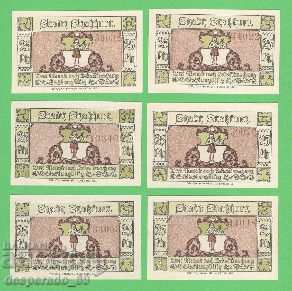 (¯`'•.¸NOTGELD (city Staßfurt) 1921 UNC -6 pcs. banknotes¸.•'´¯) with price 14.40 BGN | € 7.36 (¯`'•.¸NOTGELD (city Staßfurt) 1921 UNC -6 pcs. banknotes¸.•'´¯) with price 14.40 BGN | € 7.36