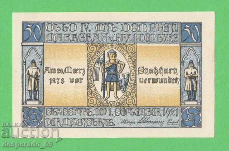 (¯`'•.¸NOTGELD (St. Staßfurt) 1921 UNC -50 pfennig¸.•'´¯)