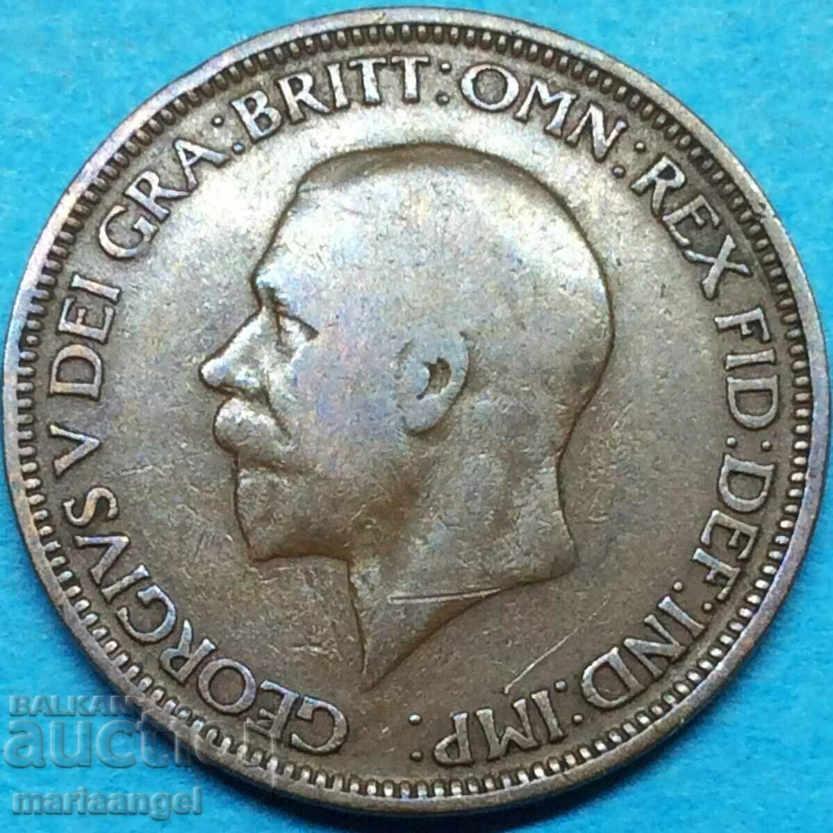 1/2 Penny Half 1929 Great Britain