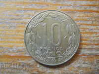10 franci 1984 - Africa Centrală
