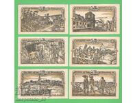 (¯`'•.¸NOTGELD (orașul Strausberg) 1921 UNC -6 buc. bancnote '´¯)