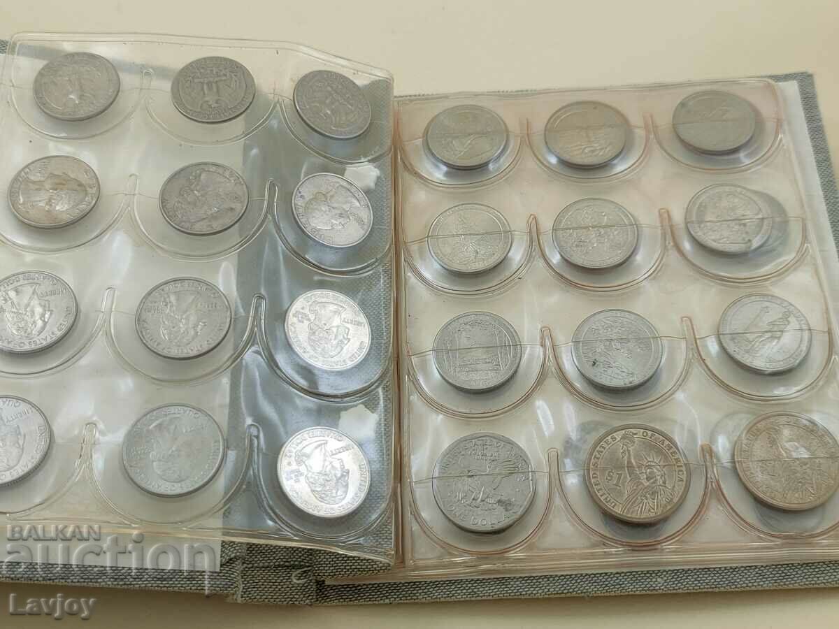 Auction Collection of dollars and cents 94 pieces Auction Collection of dollars and cents 94 pieces