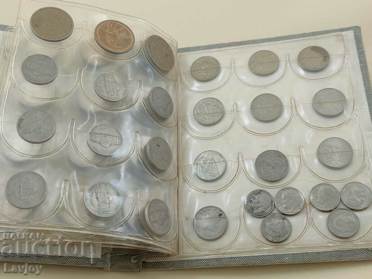 Collection of dollars and cents 94 pieces