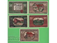 (¯`'•.¸NOTGELD (city of Wasungen) 1921 UNC - 5 banknotes¸.•'´¯)