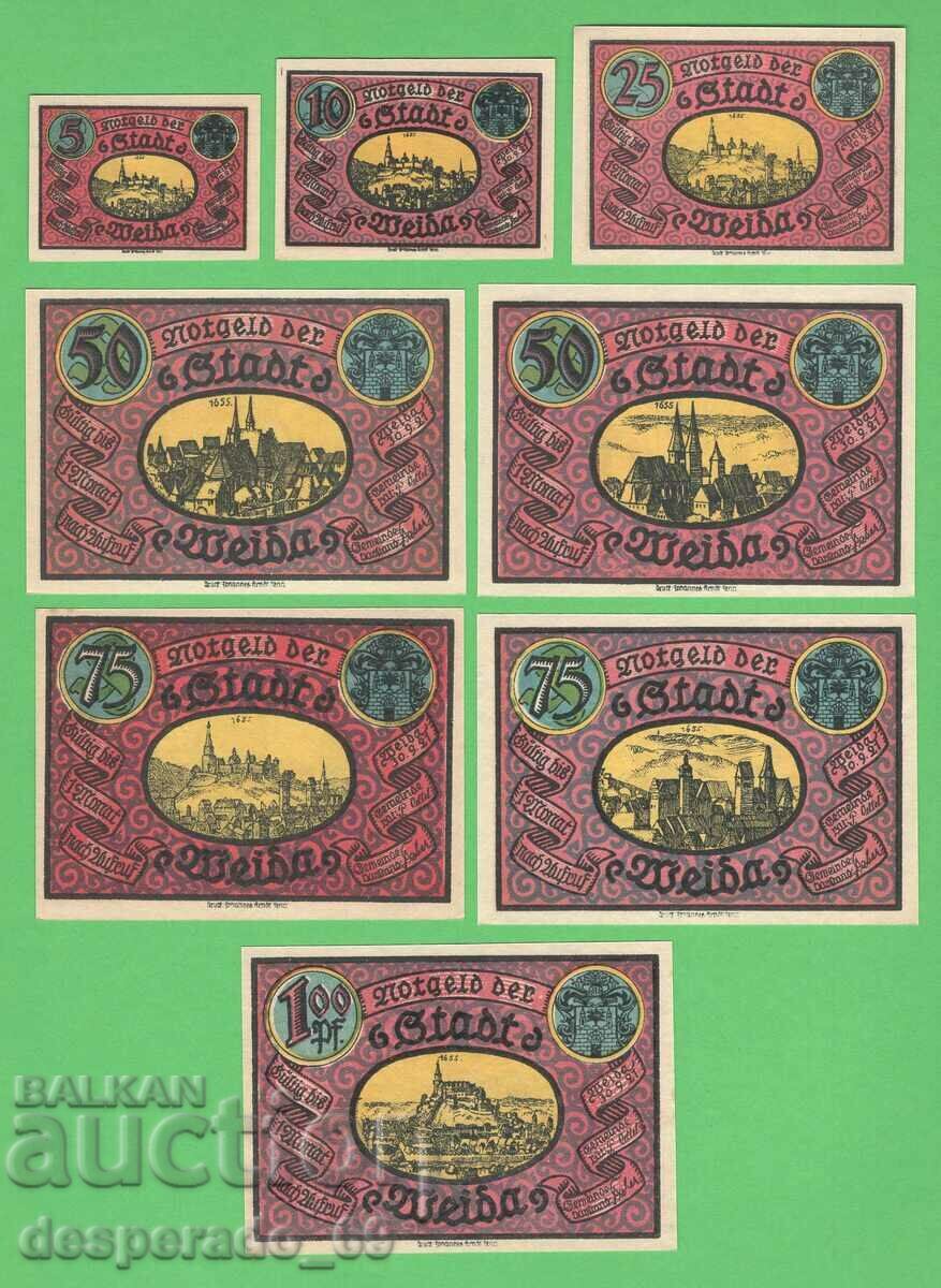 (¯`'•.¸NOTGELD (city of Weida) 1921 UNC -8 banknotes¸.•'´¯) with price 20.00 BGN | € 10.23 (¯`'•.¸NOTGELD (city of Weida) 1921 UNC -8 banknotes¸.•'´¯) with price 20.00 BGN | € 10.23