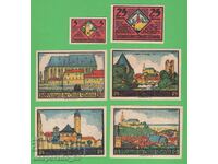 (¯`'•.¸NOTGELD (orașul Weida) 1921 UNC -8 bancnote¸.•'´¯)